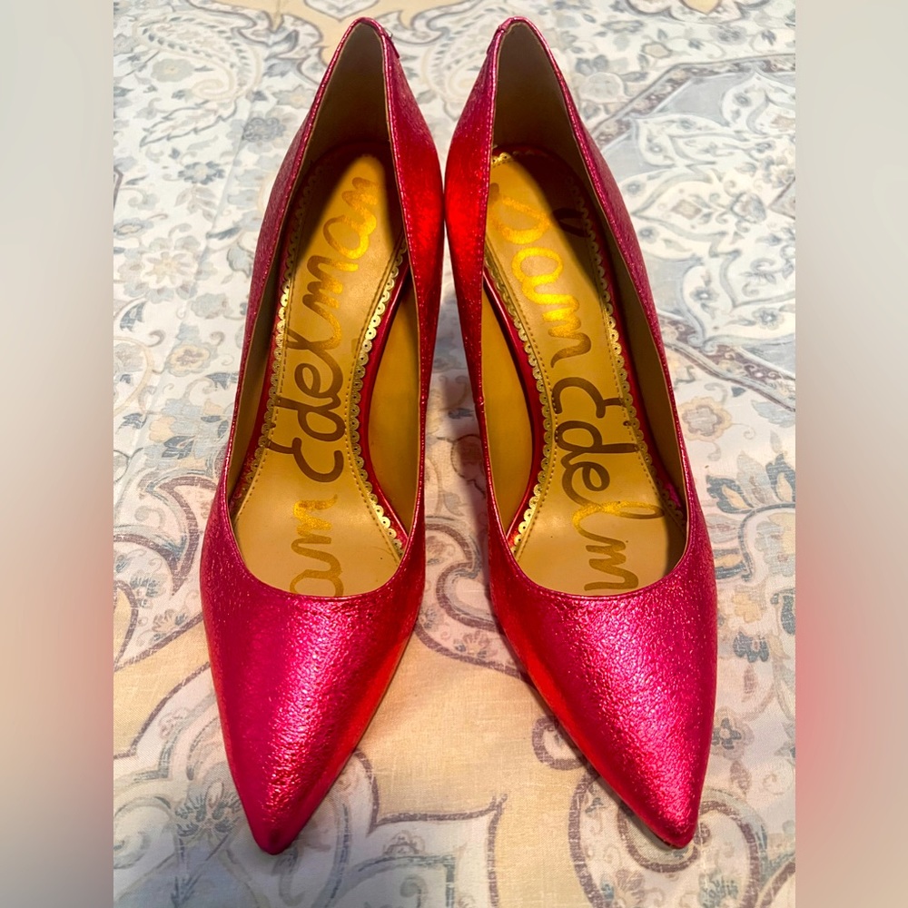 Sam Edelman metallic pink heels